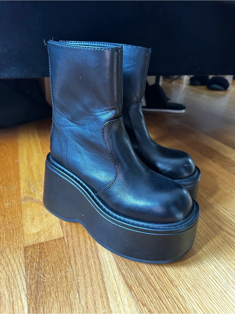 Black High Platform Boots